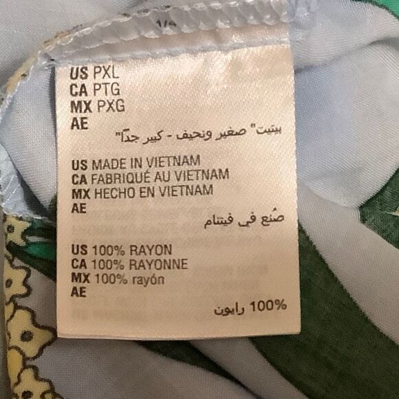 NWT𝅺international CONCEPTS WOMAN S/S FLORAL TIES BACK WOMAN BLOUSE SIZE US PXL‌ - Picture 3 of 13